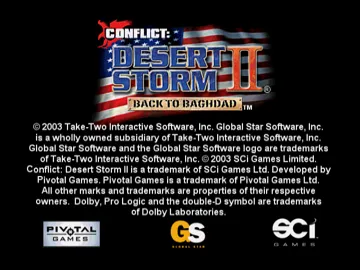 Conflict - Desert Storm II - Back to Baghdad screen shot title